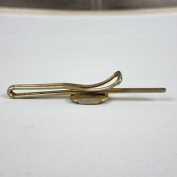 Vintage Initial E Gold Tone Tie Money Clip - Picture 4 of 5